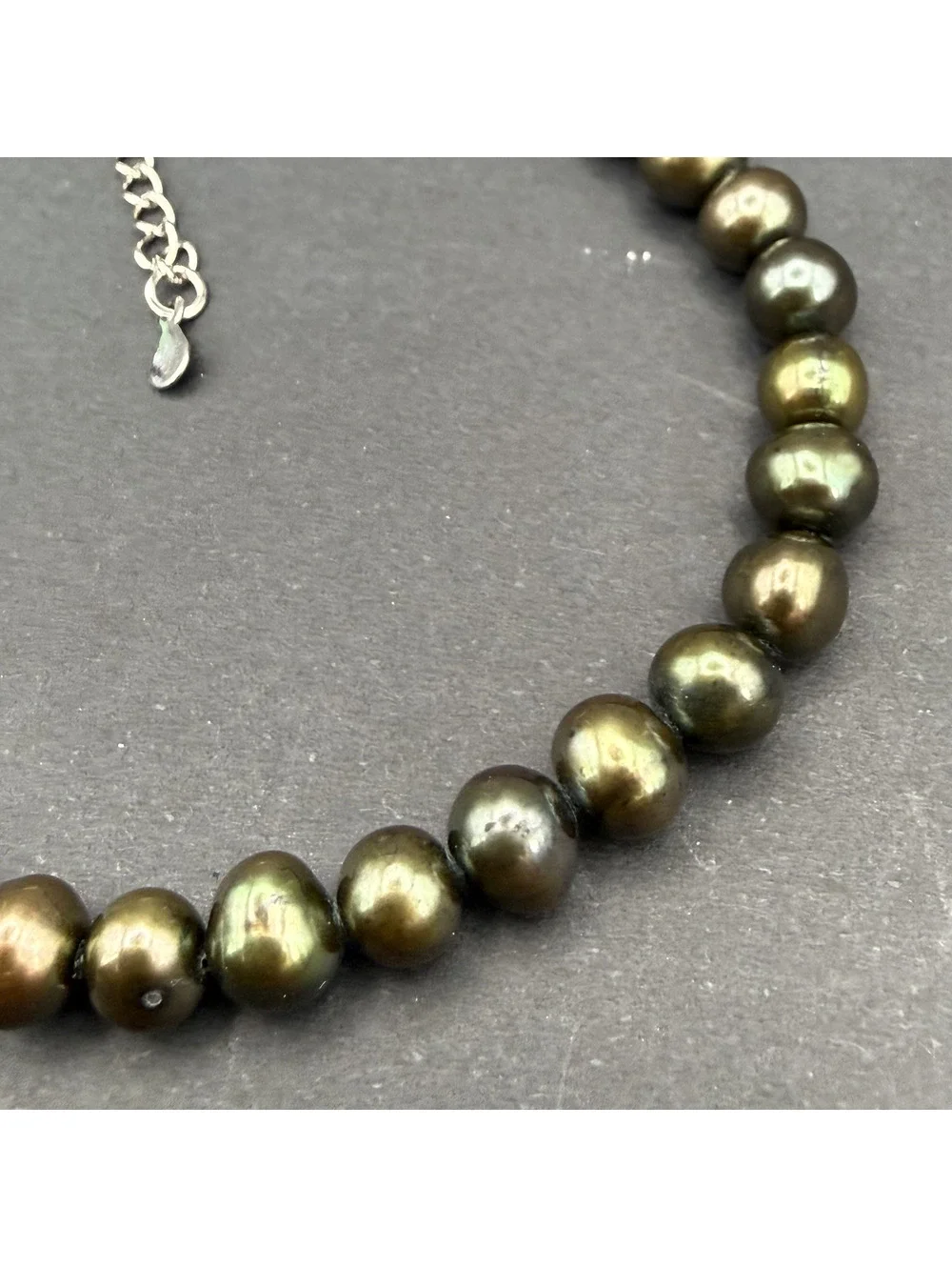 candy+clover oil slick natural pearl bracelet
